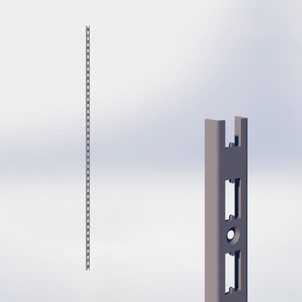 Wandrail - H200 x B3 x D2,5 cm - Grijs
