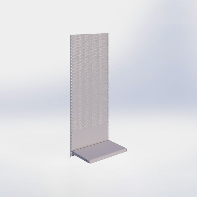 Wandrailstelling perforatie - H200 x B80 x D47 cm - 1 niveau - Grijs