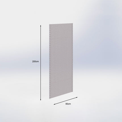 Wandrailstelling perforatie - H200 x B80 cm - Grijs
