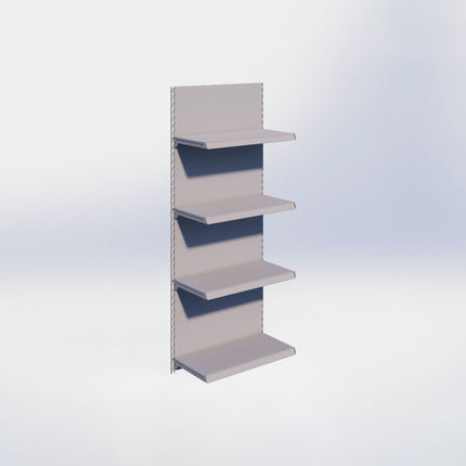 Wandrailstelling - H200 x B80 x D37 cm - 4 niveaus - Grijs