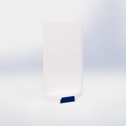 Hoekstelling perforatie - H215 x B140 x D57 cm - 1 niveau - Wit