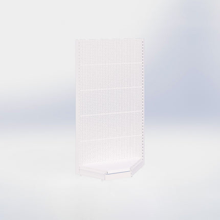 Hoekstelling perforatie - H215 x B140 x D57 cm - 1 niveau - Wit