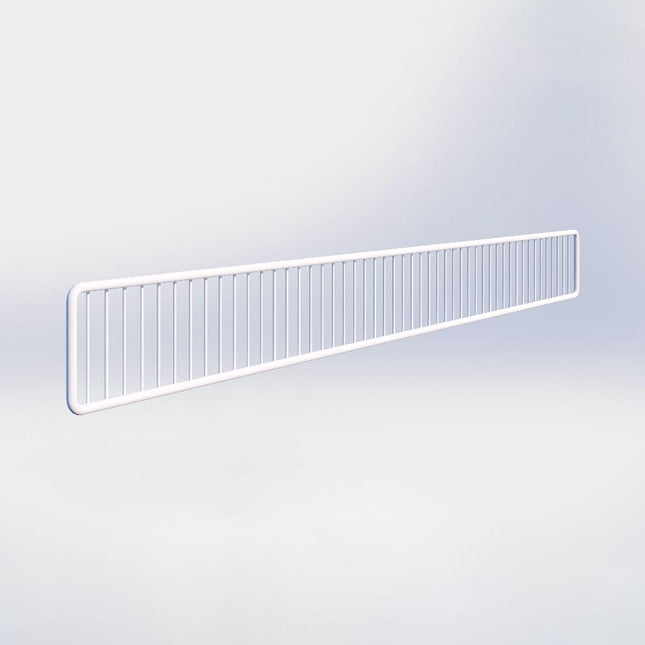 Metalen voorkanthouder - H9,5 x B100 cm - Wit