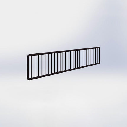 Metalen voorkanthouder - H9,5 x B66,5 cm - Zwart