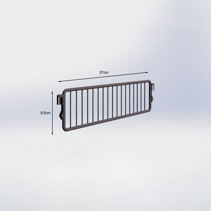 Metalen vakverdelers - H9,5 x D37 cm - Antraciet