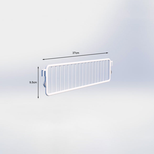 Metalen vakverdelers - H9,5 x D37 cm - Wit