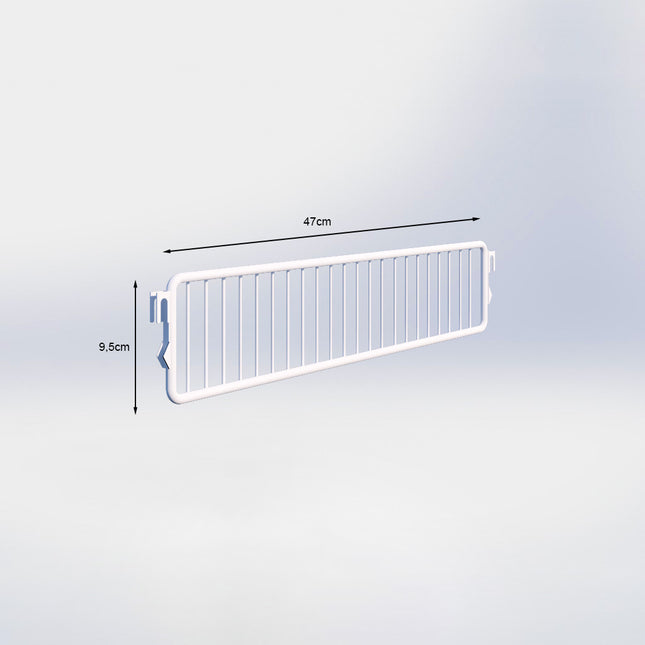 Metalen vakverdelers - H9,5 x D47 cm - Wit