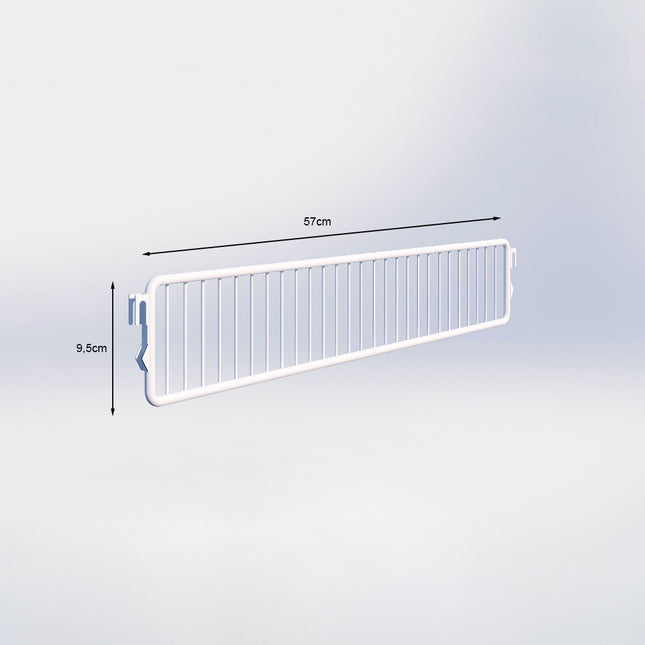 Metalen vakverdelers - H9,5 x D57 cm - Wit