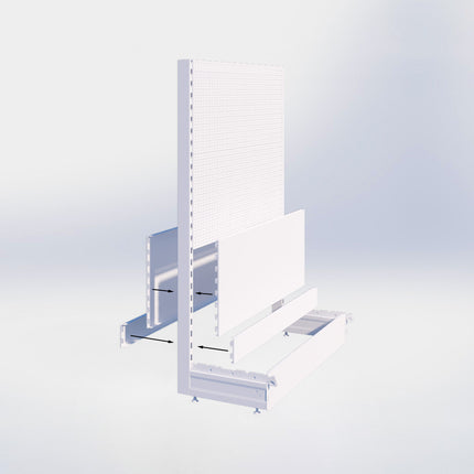 Kopstelling perforatie - H140 x B80 x D67 cm - 2 niveaus - Antraciet