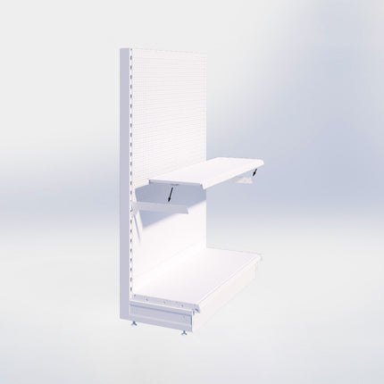 Kopstelling perforatie - H140 x B80 x D67 cm - 2 niveaus - Antraciet