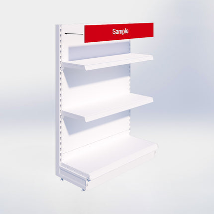 Reclamebord met magneet - H15 x L100 cm - Oranje