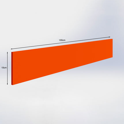Reclamebord met magneet - H15 x L100 cm - Oranje