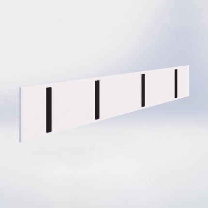 Reclamebord met magneet - H15 x L100 cm - Wit