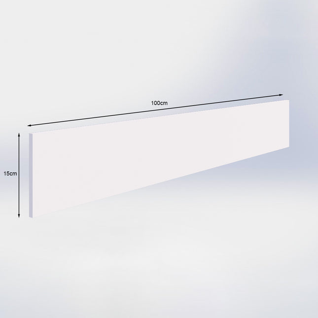 Reclamebord met magneet - H15 x L100 cm - Wit