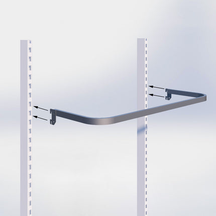 Kledingbeugel - L66,5 x D35 cm - Chroom