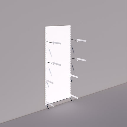 Wandrailstelling - H200 x B100 x D47 cm - 4 niveaus - Wit