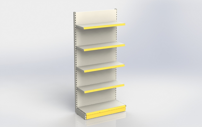 Wall shelving cream white h:215/57