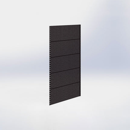 Wandrailstelling perforatie - H200 x B100 cm - Zwart
