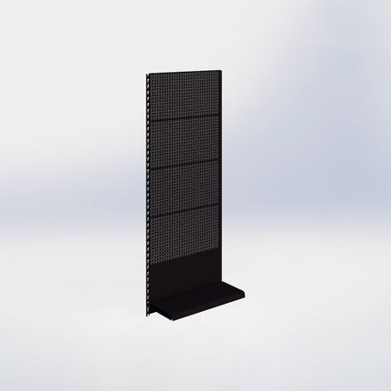 Wandrailstelling perforatie - H200 x B80 x D30 cm - 1 niveau - Zwart