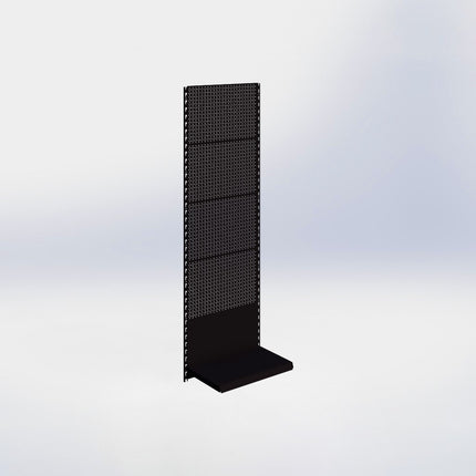 Wandrailstelling perforatie - H200 x B66,5 x D37 cm - 1 niveau - Zwart
