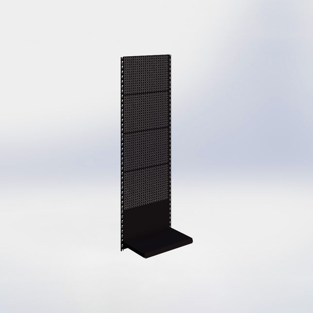 Wandrailstelling perforatie - H200 x B66,5 x D37 cm - 1 niveau - Zwart