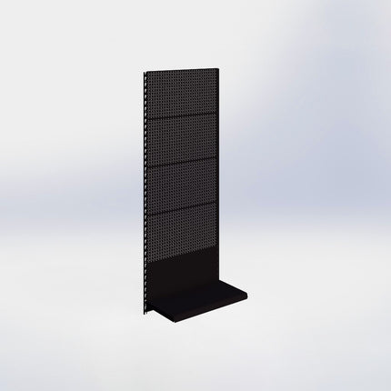 Wandrailstelling perforatie - H200 x B80 x D37 cm - 1 niveau - Zwart
