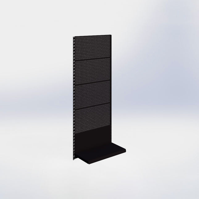 Wandrailstelling perforatie - H200 x B80 x D37 cm - 1 niveau - Zwart
