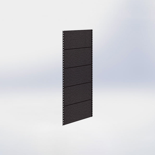 Wandrailstelling perforatie - H200 x B80 cm - Zwart